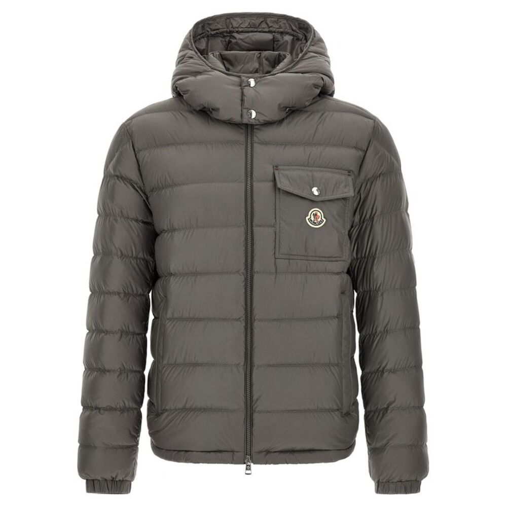 Moncler Gray Polyamide Full-Length Men's Jacket